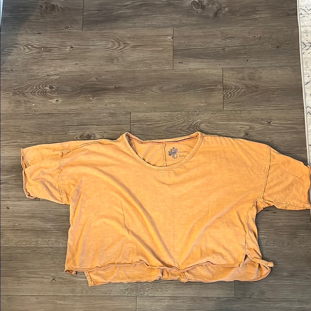 Anthropologie Pilcro - Burnt Orange Crop Top